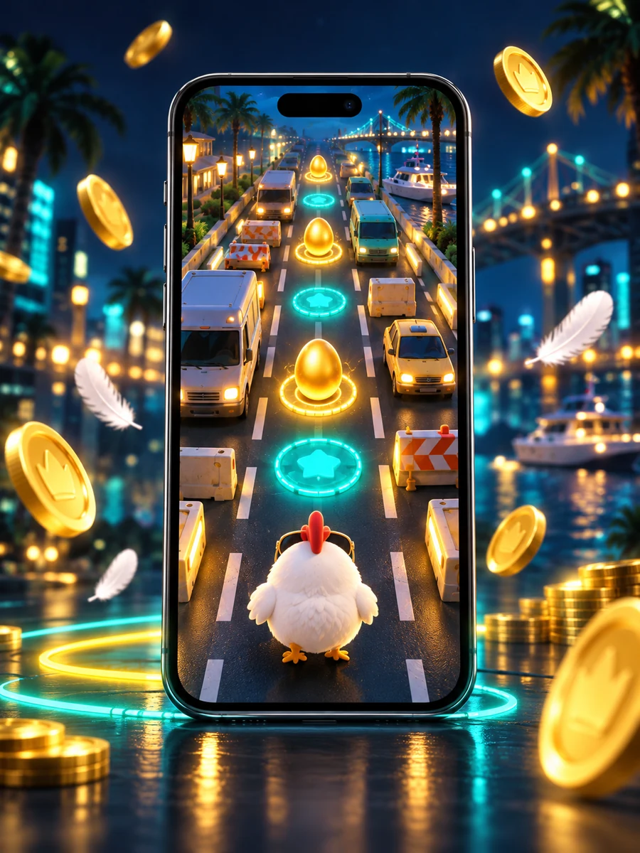 Chicken Road sur mobile : jeu du poulet en mode portrait