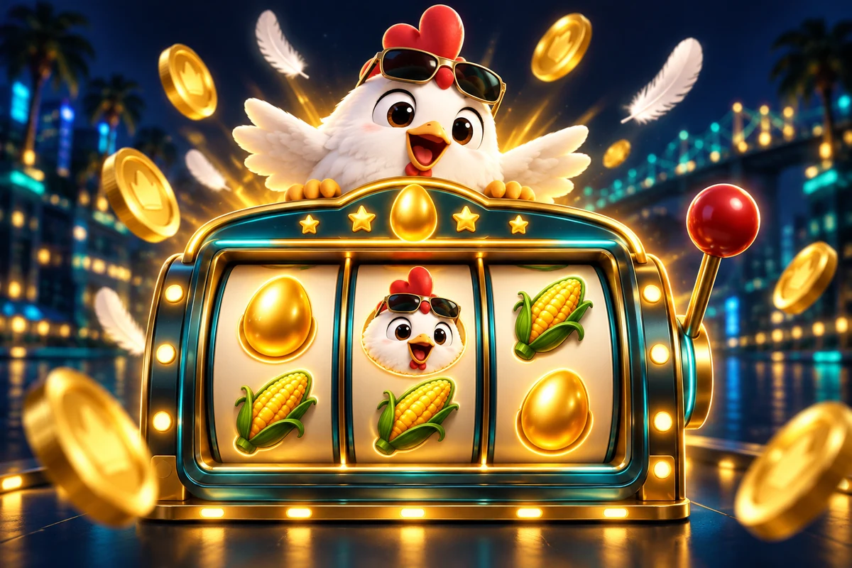 Chicken Drop : une machine à sous au thème du poulet